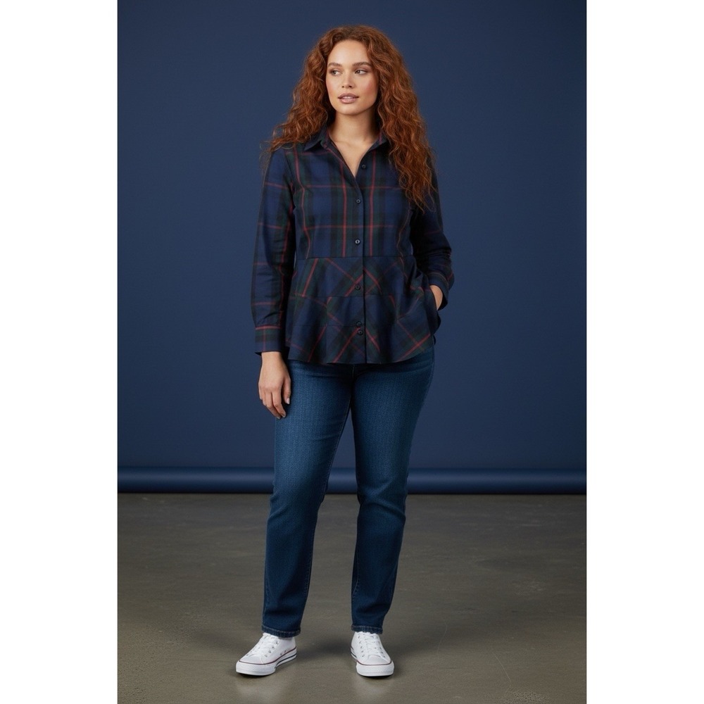 Tuckernuck POMANDER PLACE Plaid Ashlen Blouse size XX large